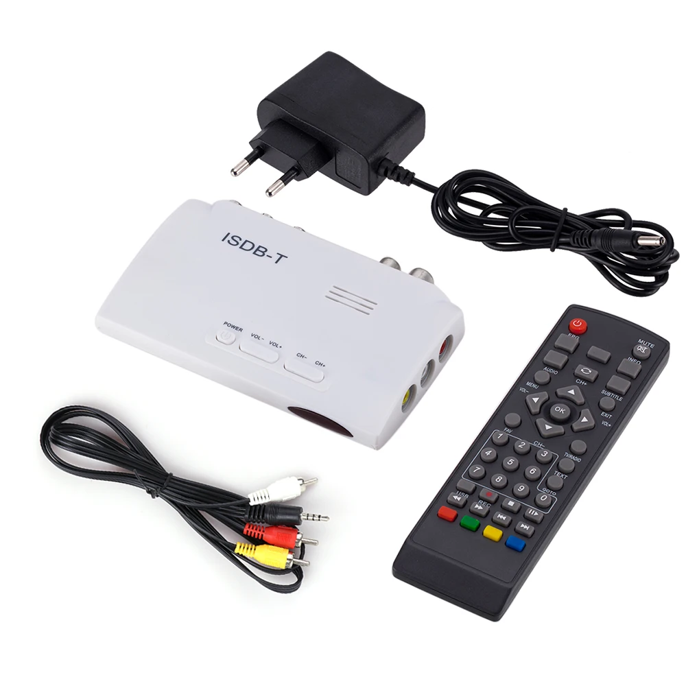 No USB Wifi FTA ISDB-T TV Tuner Receiver Digital Terrestrial Set Top Box Full HD 1080P USB Recorder EPG HDMI Out VHF UHF Brazil Peru Antenna - Цвет: No USB Wifi