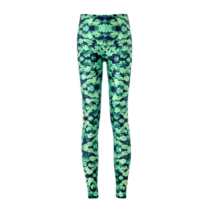 DOUBCHOW Womens Galaxy Snow Mountain Green Grass Digital Printed Leggings Pants Ankle Length Shiny Skinny Footless Plus Size | Женская