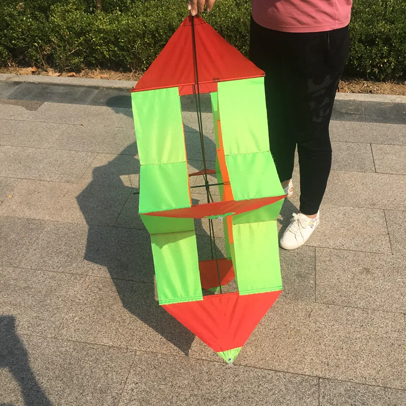 100m3D цветной шестигранный сливовый воздушный змей в форме цветка FRP Однолинейный