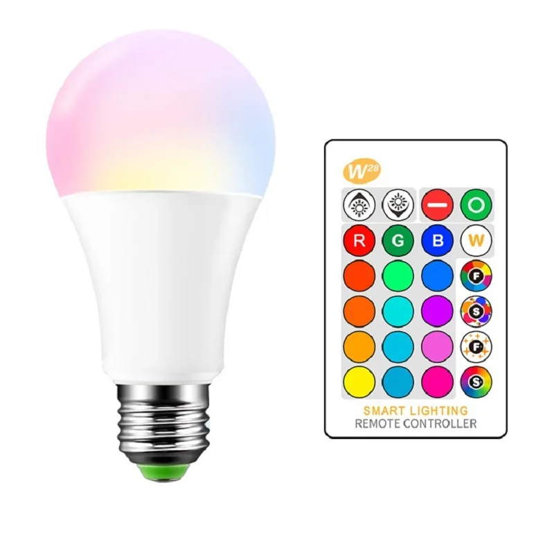 Светодиодные лампы E27 E14 B22 220 В RGB светильник умная Светодиодная лампа с реальной