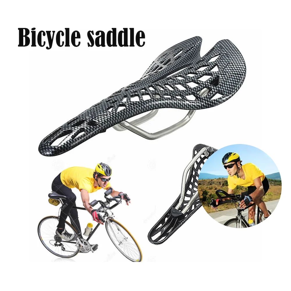 

Carbon Fiber Mountain Road Cycling Saddle Veins Racing Bike Bicycle Hollow Saddle Seat Bicycled Parts Riding Cycling Equipment