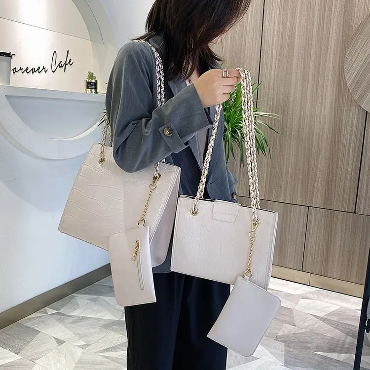 Новинка 2020 женская сумка из искусственной кожи вместительная для покупок