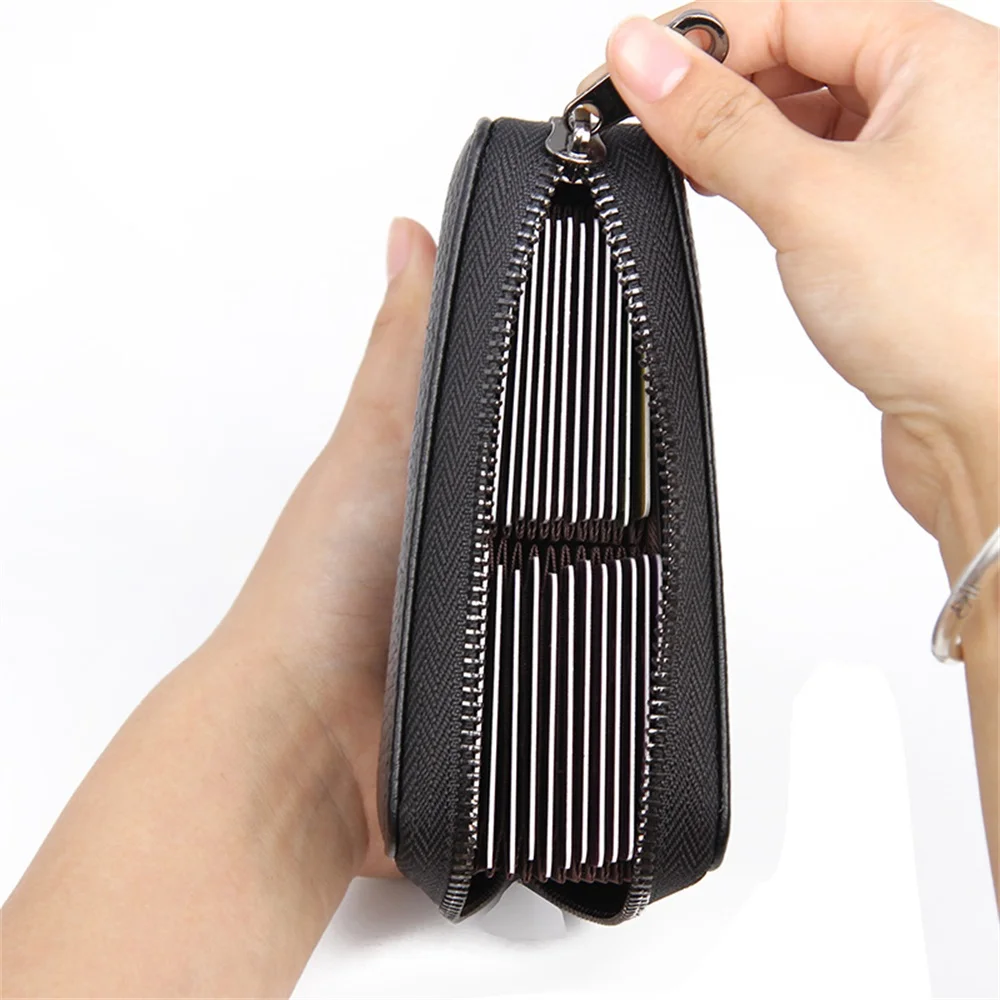 Мужской кредитный RFID держатель для карт чехол визиток натуральная кожа унисекс