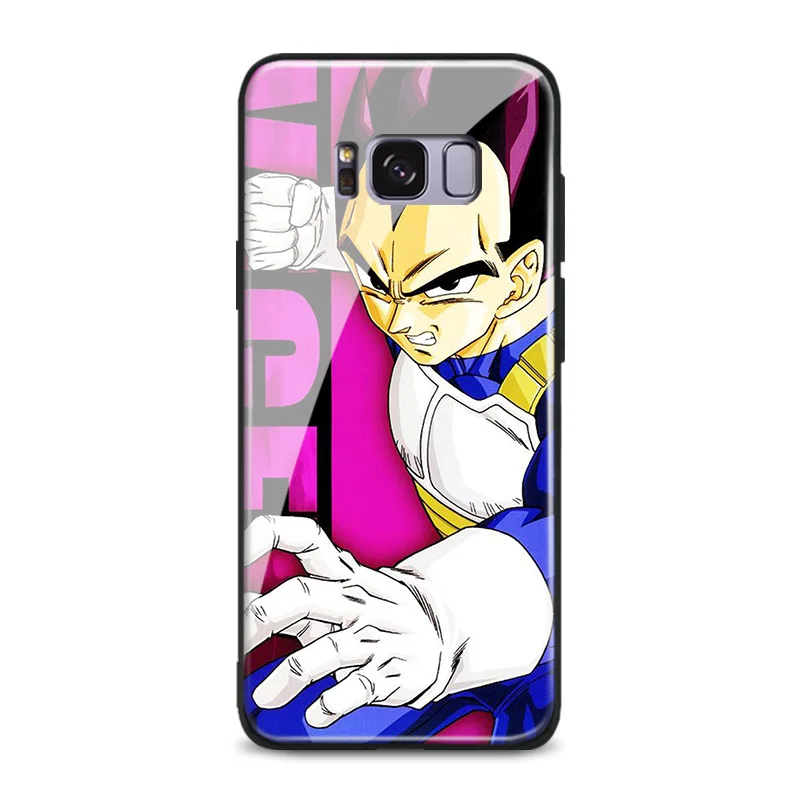 Vegeta Dragon Ball Z DBZ аниме мягкий силиконовый стеклянный чехол для телефона чехол для samsung Galaxy S8 S9 S10e S10 Note 8 9 10 Plus