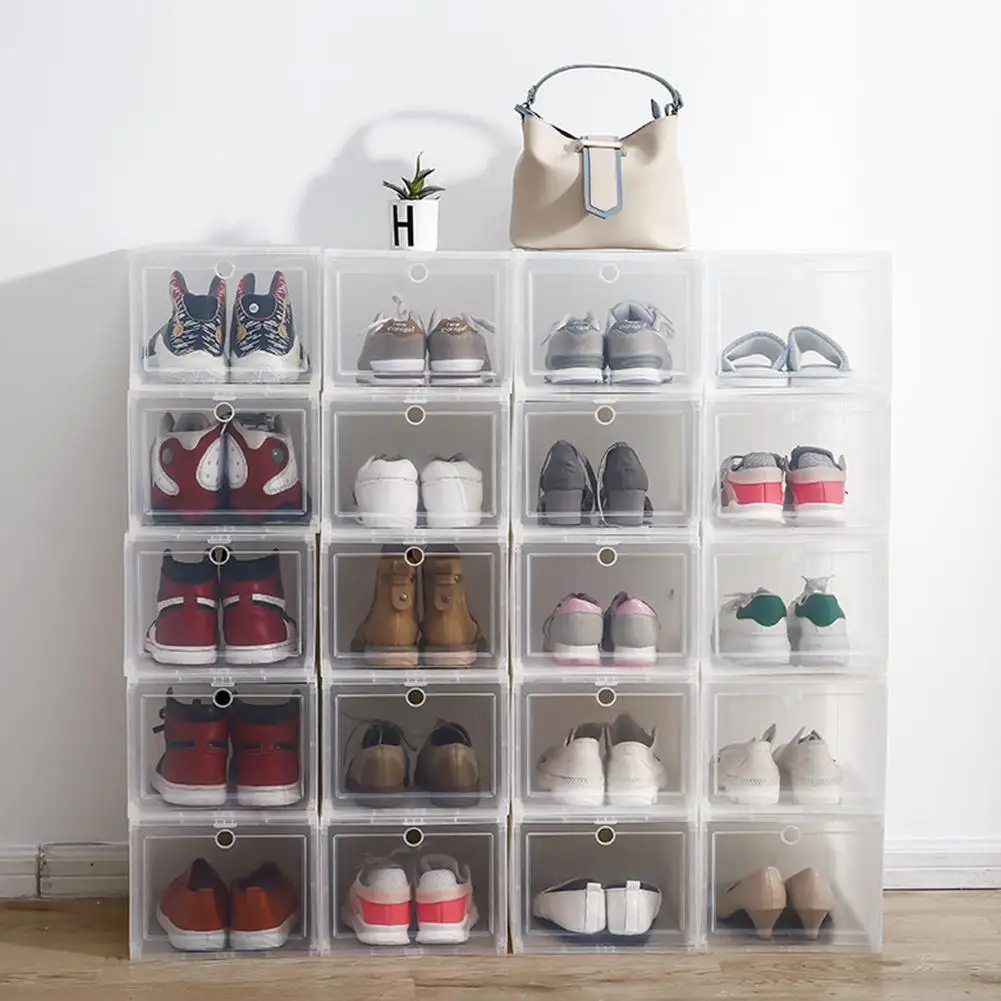 1 шт. большой размер домашняя складная коробка для хранения ящиков прозрачная