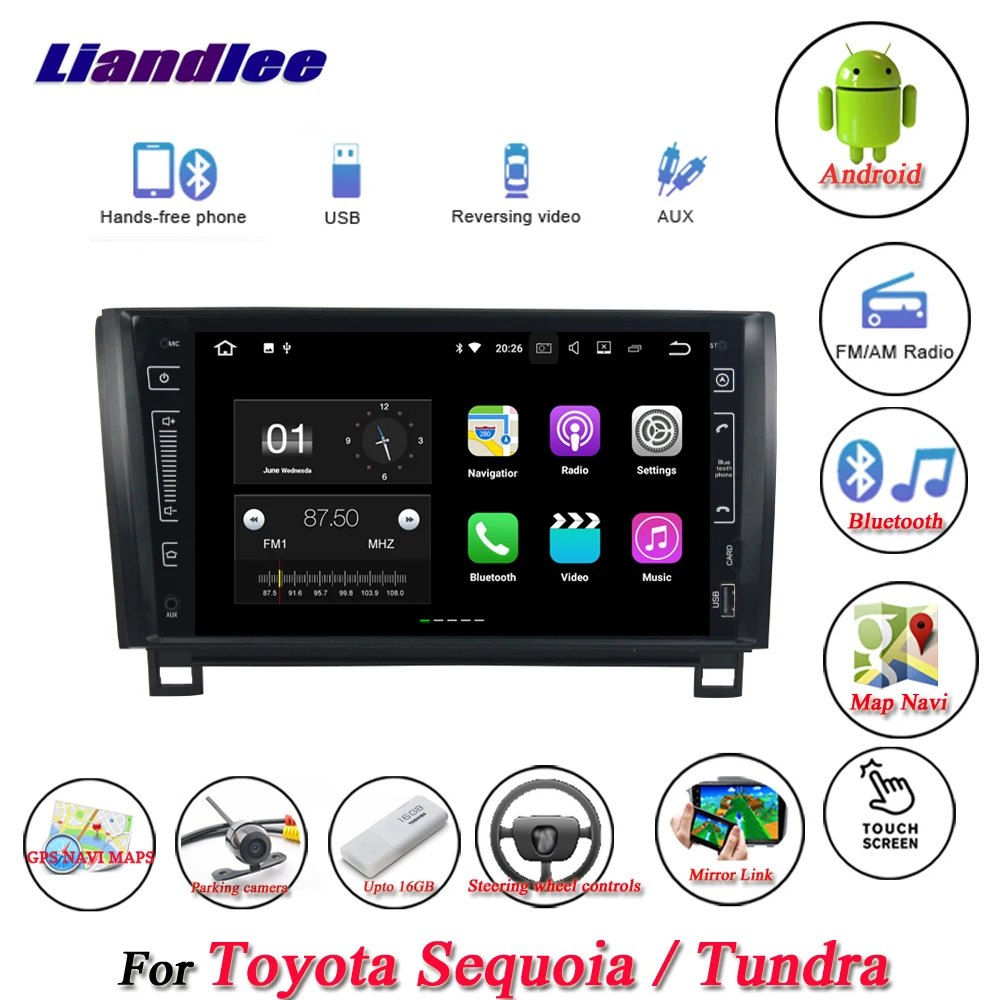 Liandlee автомобильная система Android для Toyota Sequoia / Tundra Радио Видео зеркальная ссылка GPS