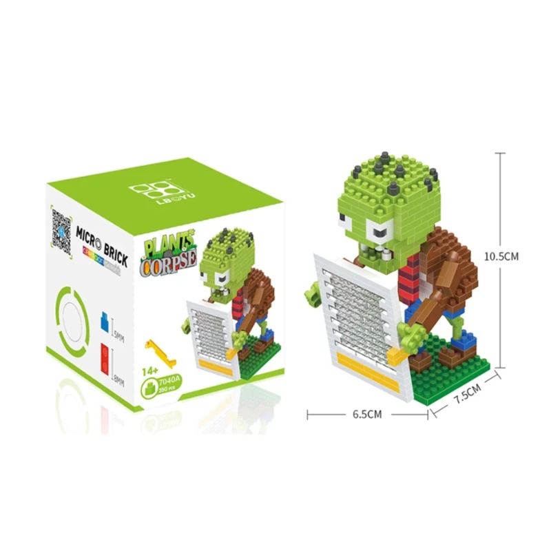 Мини-конструктор Растения против Зомби игрушки бриллиантовые гранулы собранные
