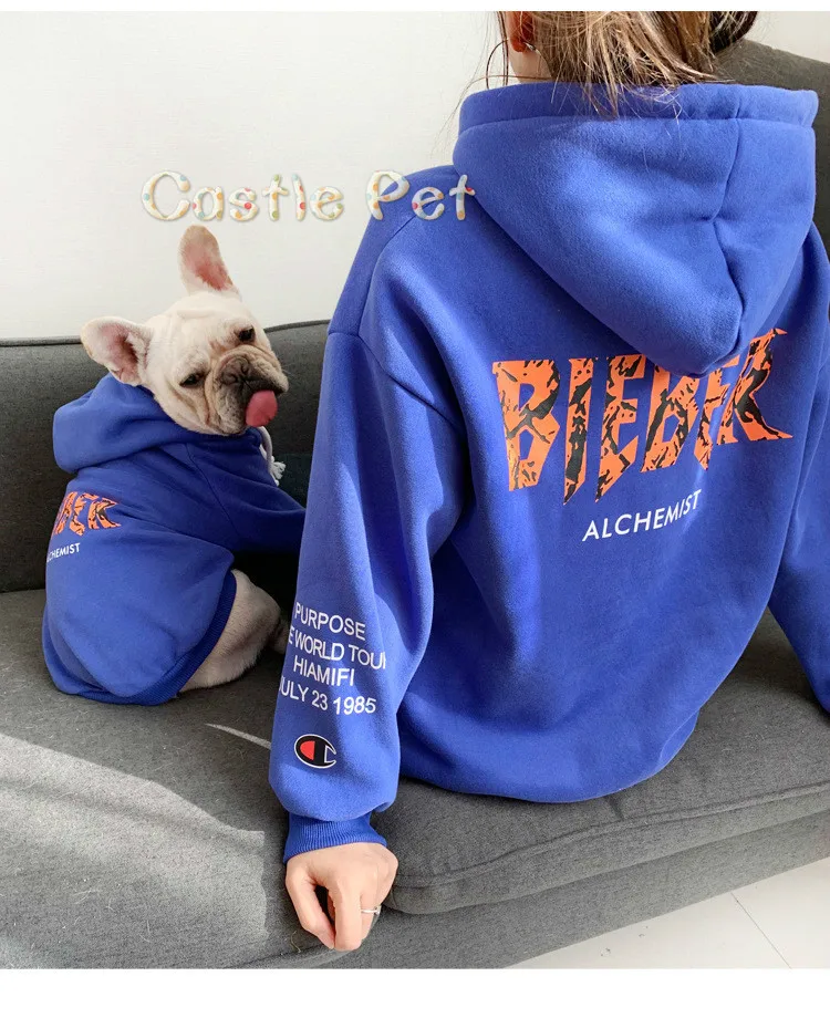 Теплая толстовка с капюшоном для щенка Зимняя Толстая Толстовка собаки