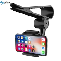 2021 new 360 car clip sun visor cell phone holder mount stand soporte movil for iphone xs gps rearview mirror holder car mobile
