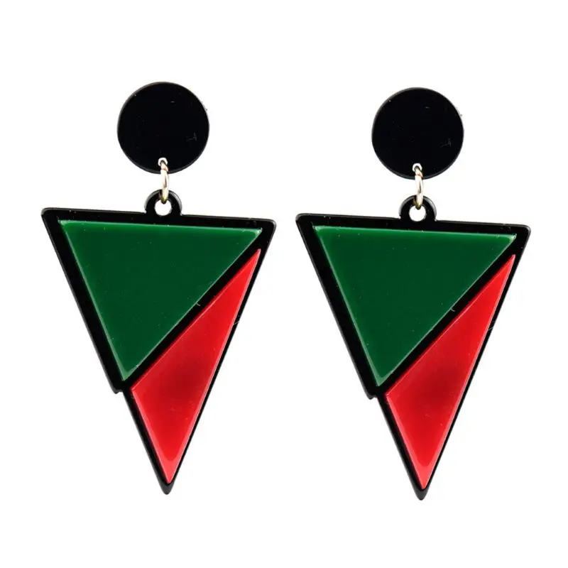 Женские Геометрические серьги в виде радужного облака разноцветные акриловые