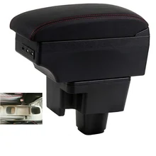 For Chevrolet Sail armrest box central Store content box car-styling decoration accessory with cup holder USB