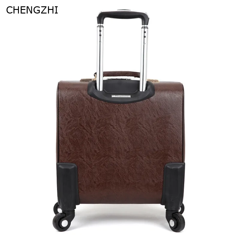 Чемодан на колесиках для мужчин и женщин 18 дюймов из искусственной кожи | Багаж