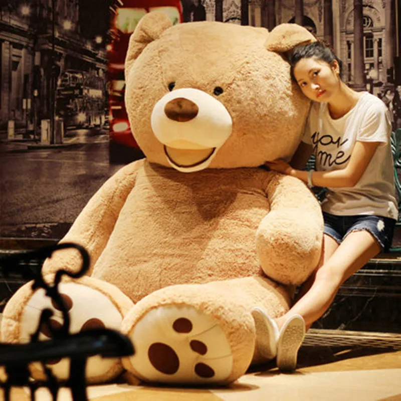 

Huge 260cm America Giant Teddy Bear Plush Toys Soft Teddy Bear Skin Plush Doll Popular Birthday Valentine Gifts For Girls Kids
