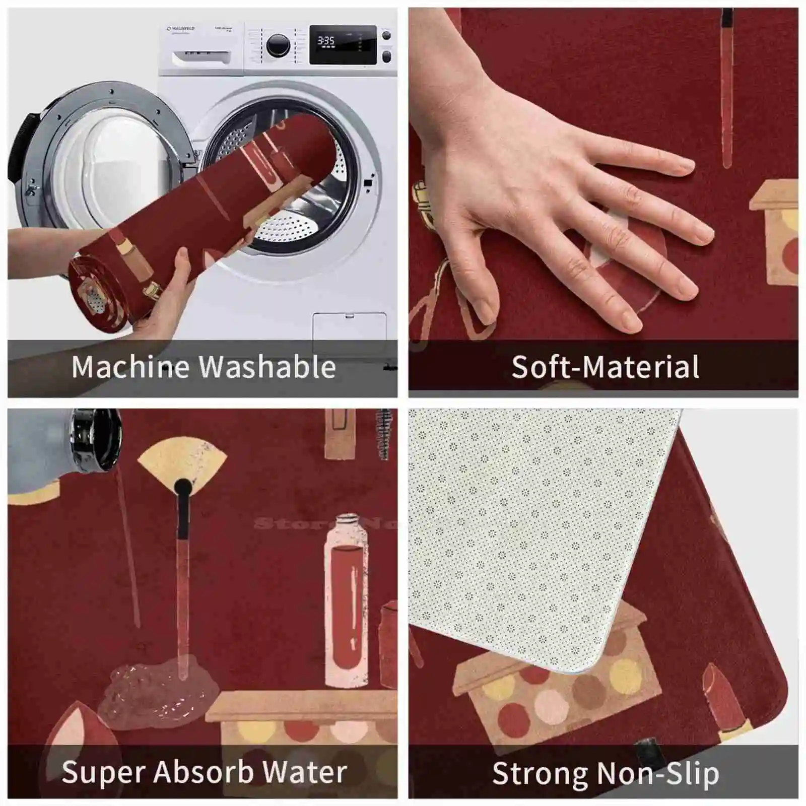 Коллекция наклеек для макияжа 3D товары дома коврик ног косметика губная помада |