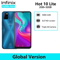 global version infinix hot 10 lite smart phone 6 6hd screen 5000mah battery 1600720p 13mp camera helio a20