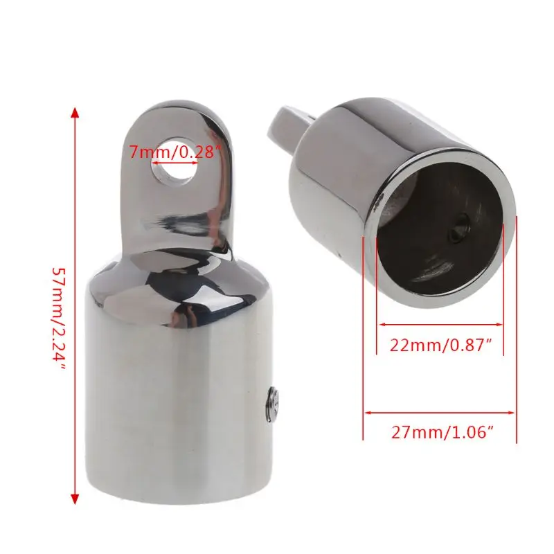 

Stainless Steel Bimini Top Eye End Cap For 7/8'' Pipe Marine Boat Yacht U90C