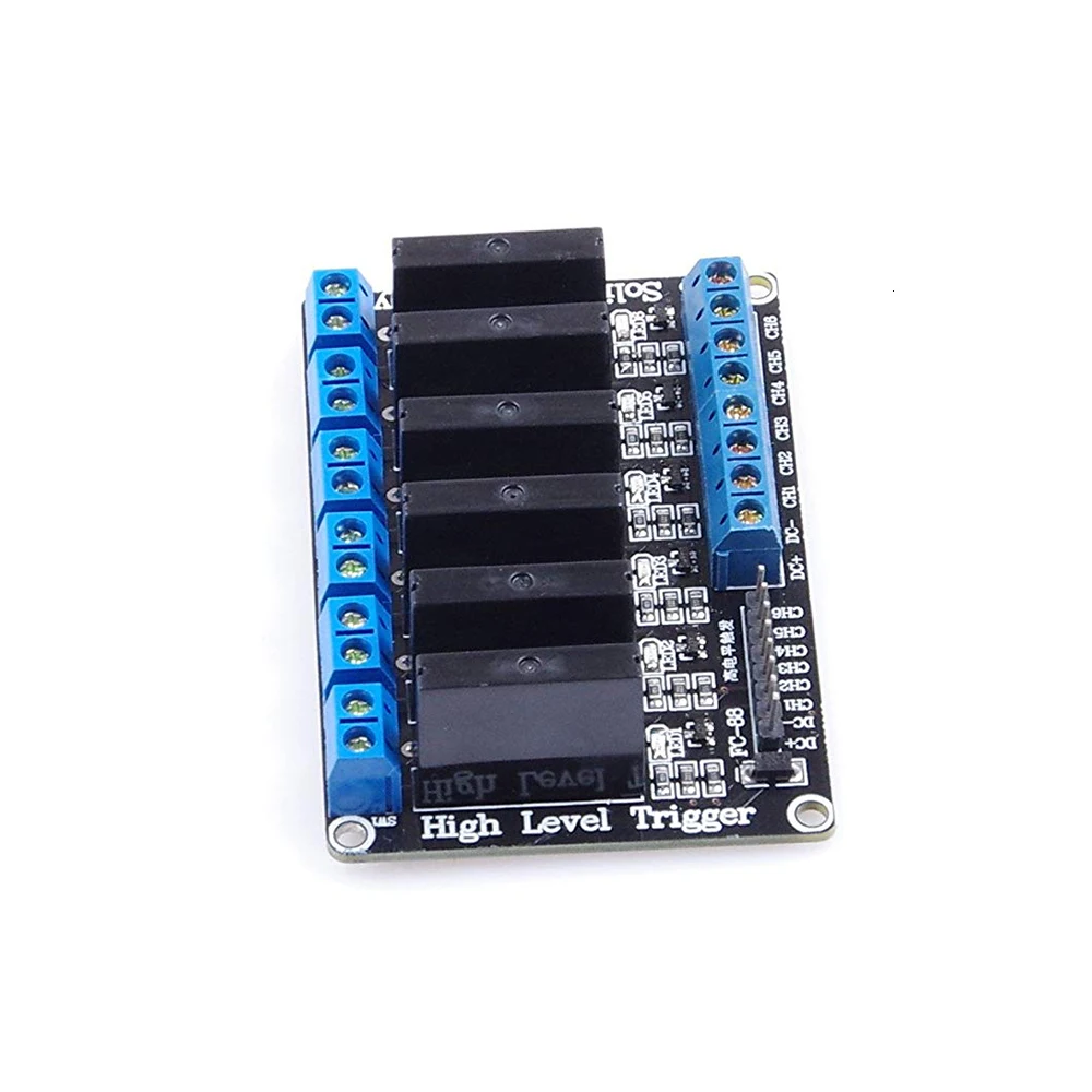 6 канальная высокоуровневая пожарная пластина релейный модуль твердотельного