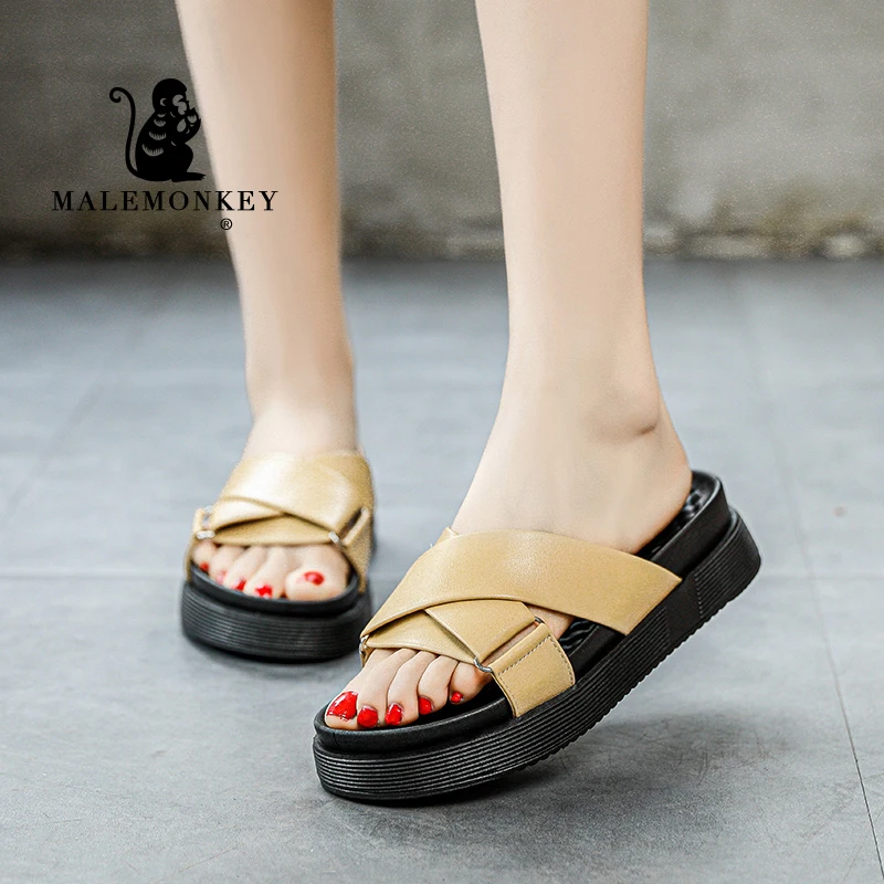 

Summer Shoes Women Sandals Platform Flat Slipper 2021 Outdoor Fashion Open Toe Beach Sandals Indoor Comfortable Non Slip Slipper