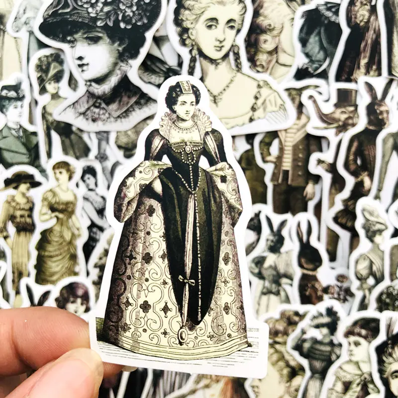 50 шт./упак. Винтажные европейские дамы/билеты Старый бумажные наклейки DIY Скрапбукинг Метка Дневник стикер Ретро характер автомобиля на.