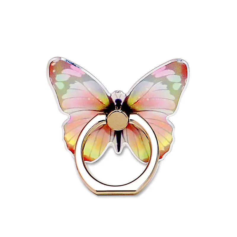 

2pc Mobile Phone Bracket Ring Buckle Butterfly Painting Cartoon Cute Creative New Spot Wholesale Ring Buckle Mobile Phone Holder