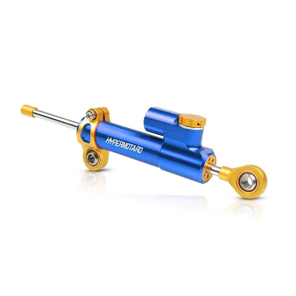 gold and blue Мотоцикл cnc Универсальный стабилизатор амортизатор рулевого механизма Монтажный кронштейн для DUCATI HYPERMOTARD 821 939 SP 2013 - Цвет: gold and blue