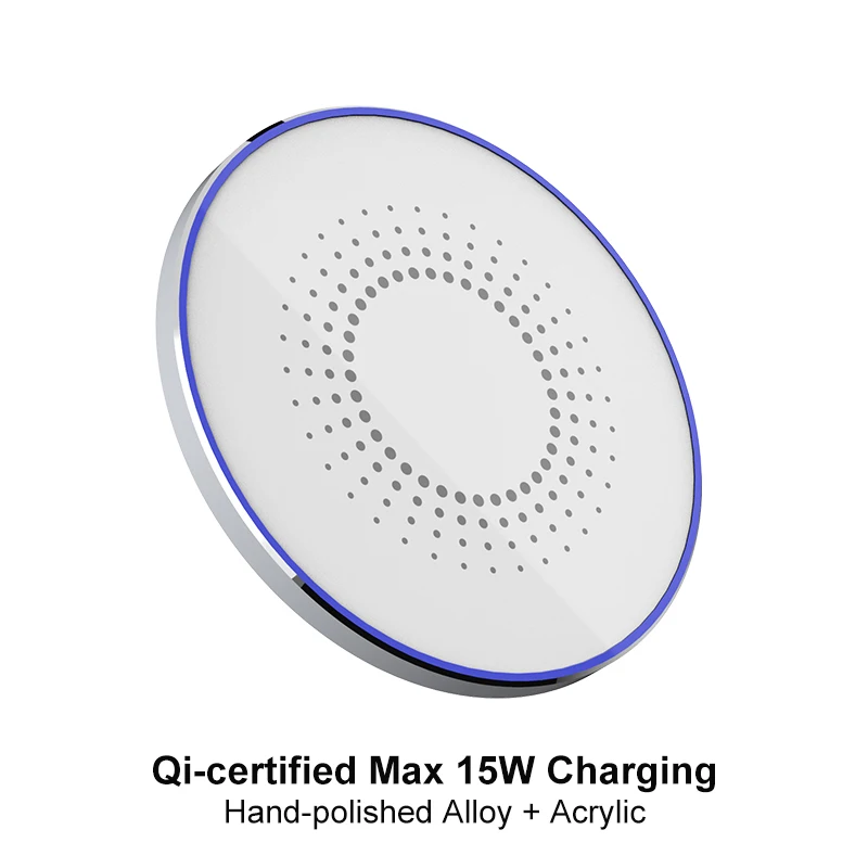 15W White 15 Вт QI Быстрая зарядка беспроводное быстрое зарядное устройство usb tpye c QC 3,0 мобильная телефонная станция для iphone samsung s9 xiaomi SIKAI - Тип штекера: 15W White