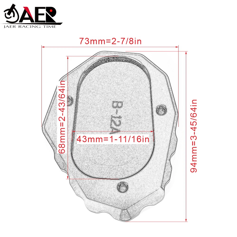 

For BMW R1200GS LC ADV Adventure 2013-2019 Kickstand Plate Side Stand Foot Pad Enlarger Foot Pad,not for lowered vehicles