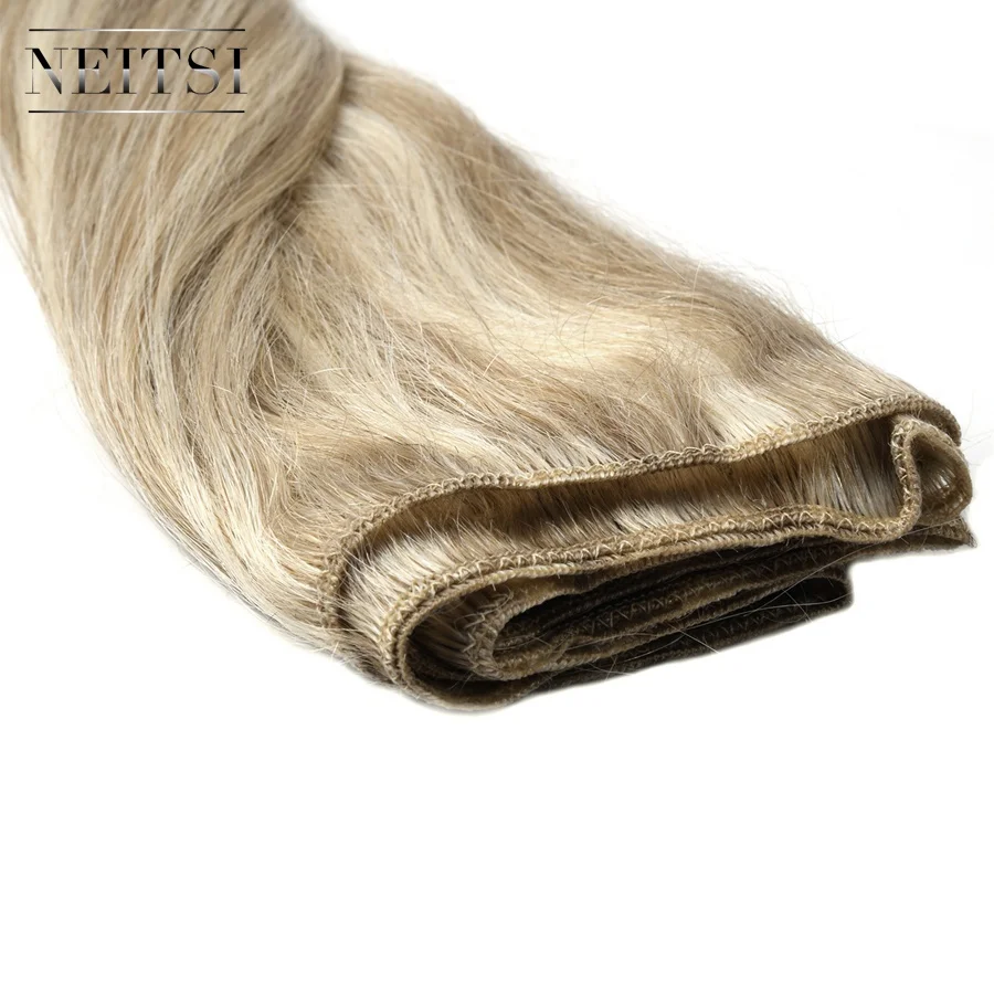 Neitsi прямые человеческие волосы Remy с двойным нарисованным плетением для наращивания, 20 дюймов, 50 см, 100 г/шт., пряди для наращивания, окрашенные волосы с эффектом омбре