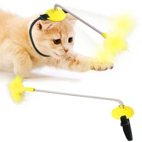 cats self healing collar neck toys spring foot with tap to tease cats stick pets products
