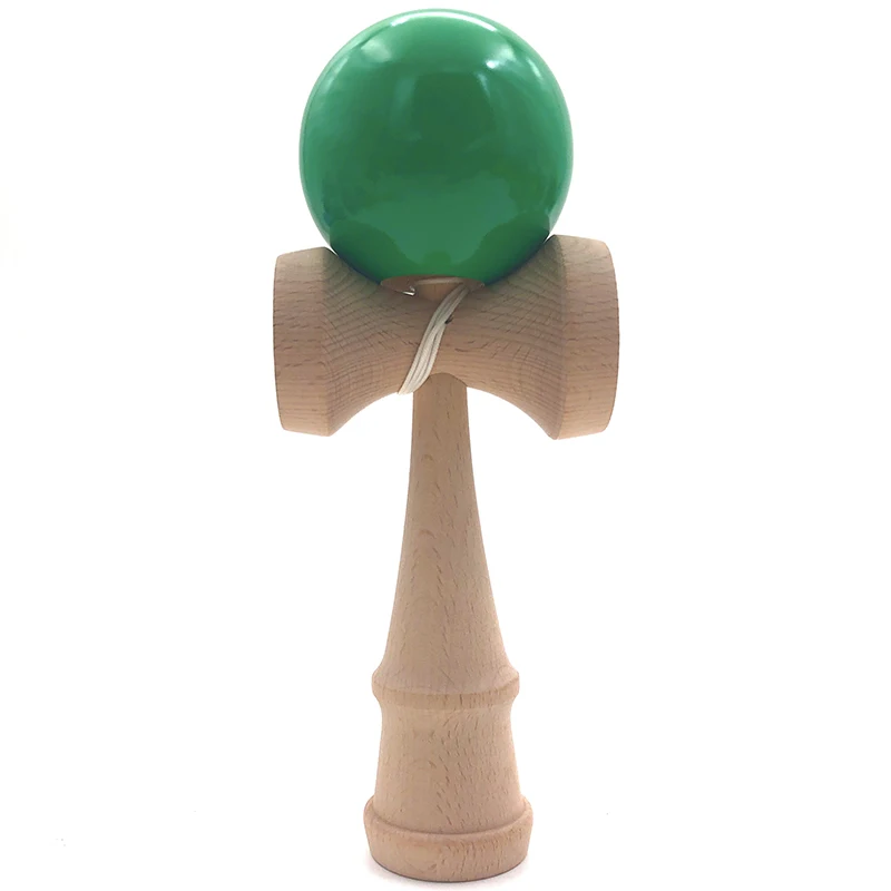 Green 18 см, профессиональные деревянные игрушки Kendama, одноцветные, искусственная краска, умелый шар для жонглирования, антистресс, Спорт на открытом воздухе для детей и взрослых - Цвет: Green