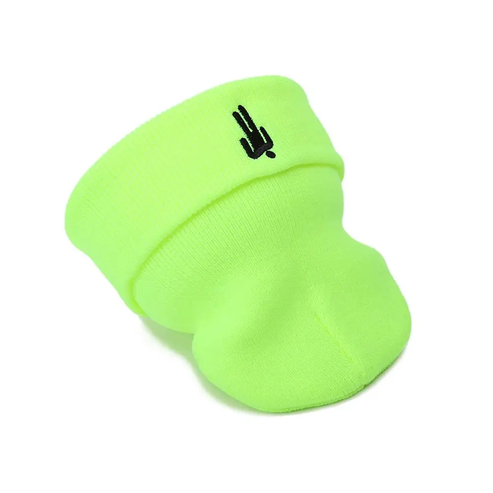 

Unisex Autumn Winter Wool Yarn Soft Warm Knitted Hat Embroidery Beanie Skull Cap