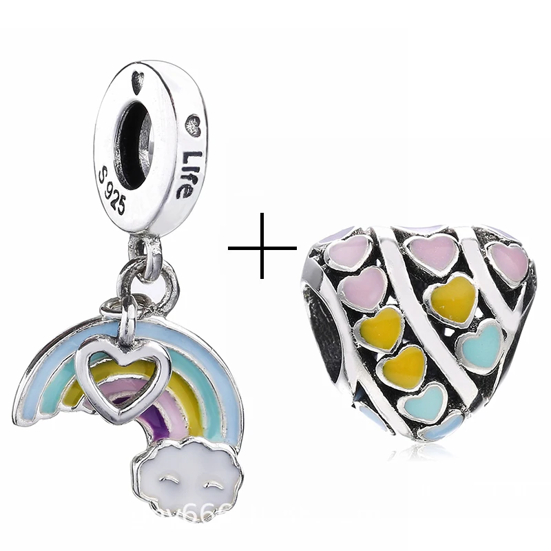 

2Pcs/Lot 2019 New Lovely Blue Princess Dress Charms Beads fit Brand Bracelets Necklace for Women Jewelry Making Christmas Gift