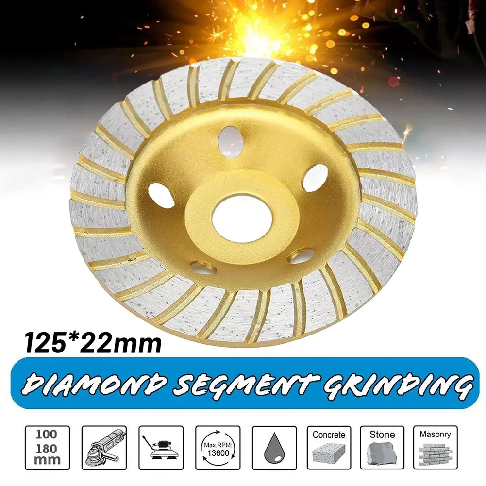 

Tool Diamond 125mm Grinding Disc 1pc 5\\'\\' Disc Cup Durable Grinding Wheel