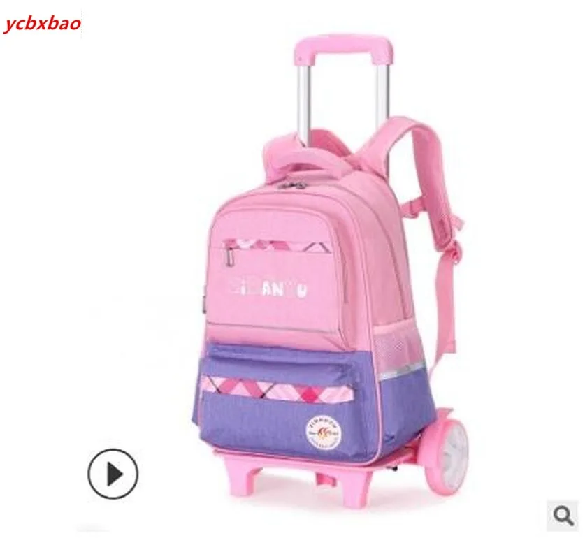 Школьные сумки на колесиках рюкзаки для девочек детская дорожная сумка багажа