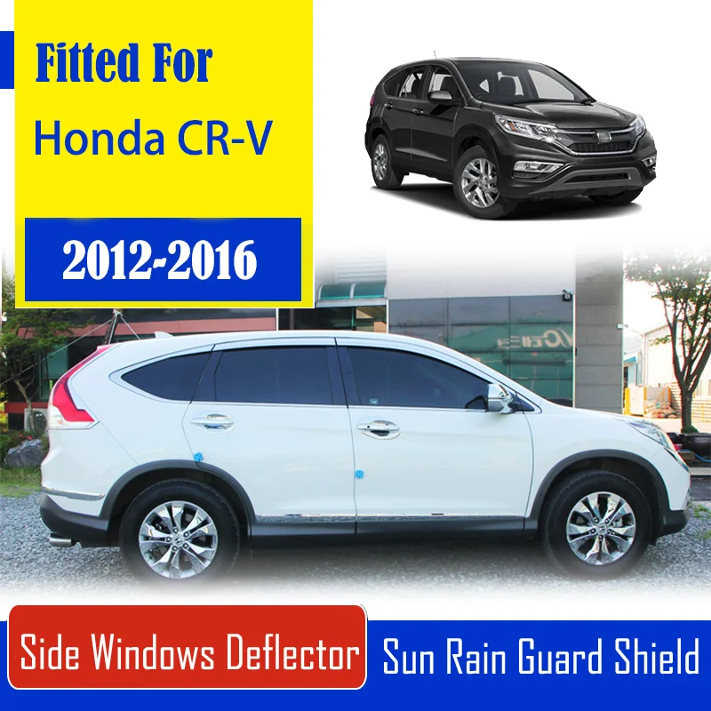 

Козырьки солнцезащитные хромированные для Honda CR-V 2012-2016, 1 комплект