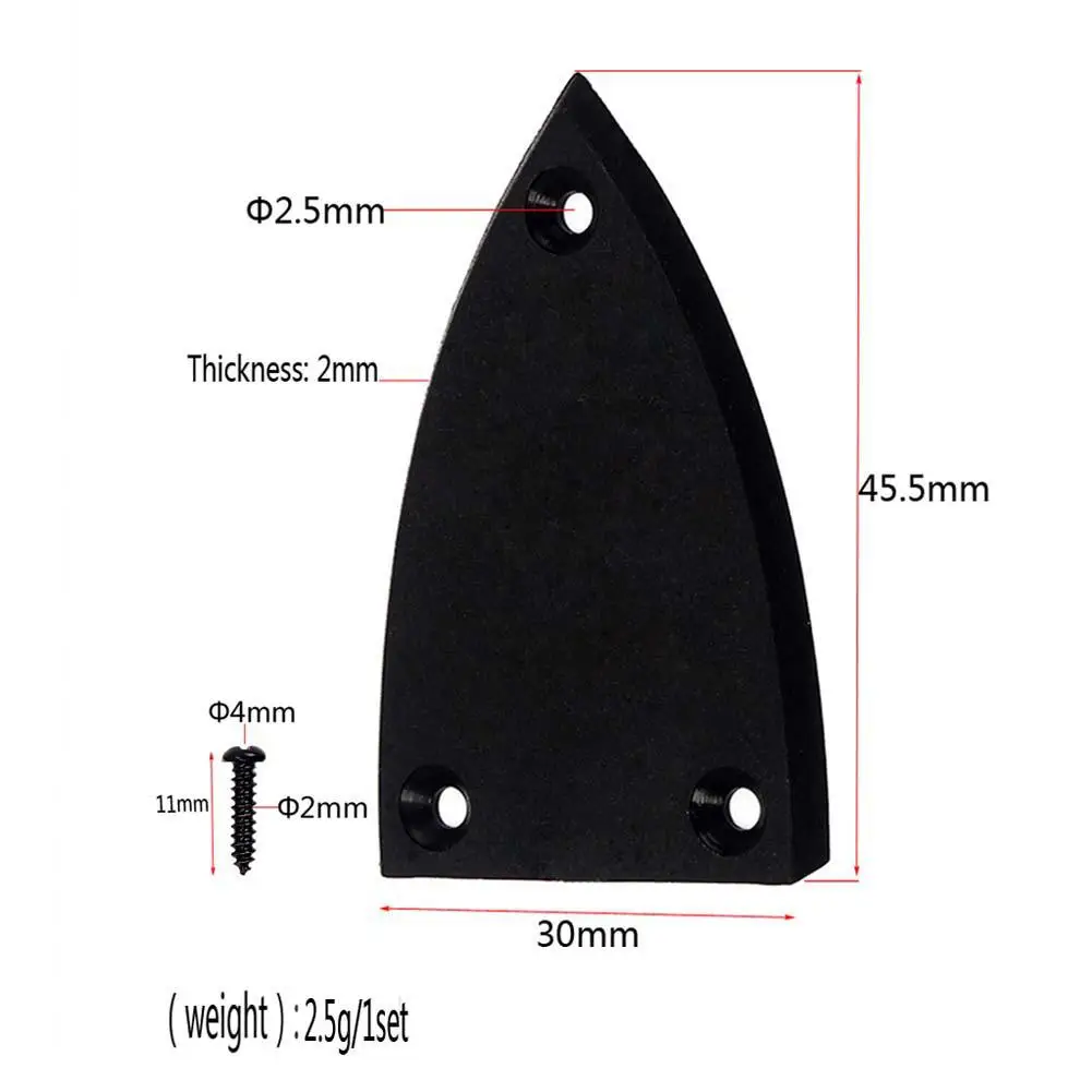 

High Quality 2pcs Black ABS Truss Rod Cover with Screws for Guitar 3 Holes Guitar Parts Accessories