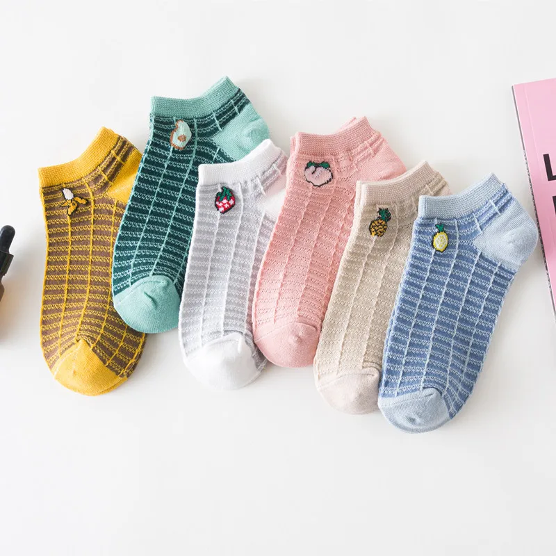 

Kawaii Women Ankle Socks New Fashion Japanese Student Girl Cotton Underwear Summer Sport Non-Slip Low Cute Short Socks