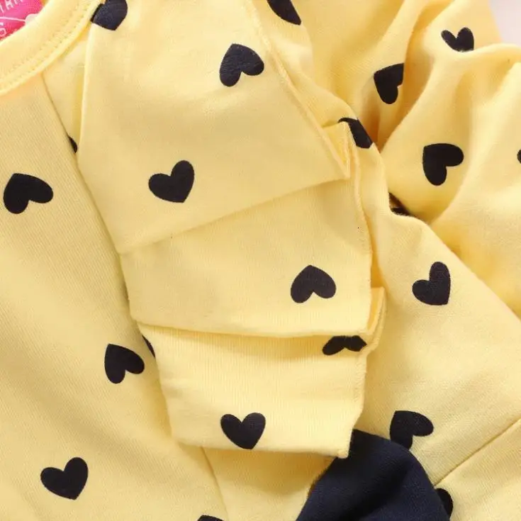 Girls Denim Suit Hot New Floral Long-sleeved Girls Clothes Waist Shirt Hole Cow Children Flower Print Set