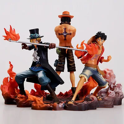3 шт./лот Banpresto Brother Fighting One Piece DXF II Luffy Ace Sabo ПВХ Фигурки коллекционные игрушки для
