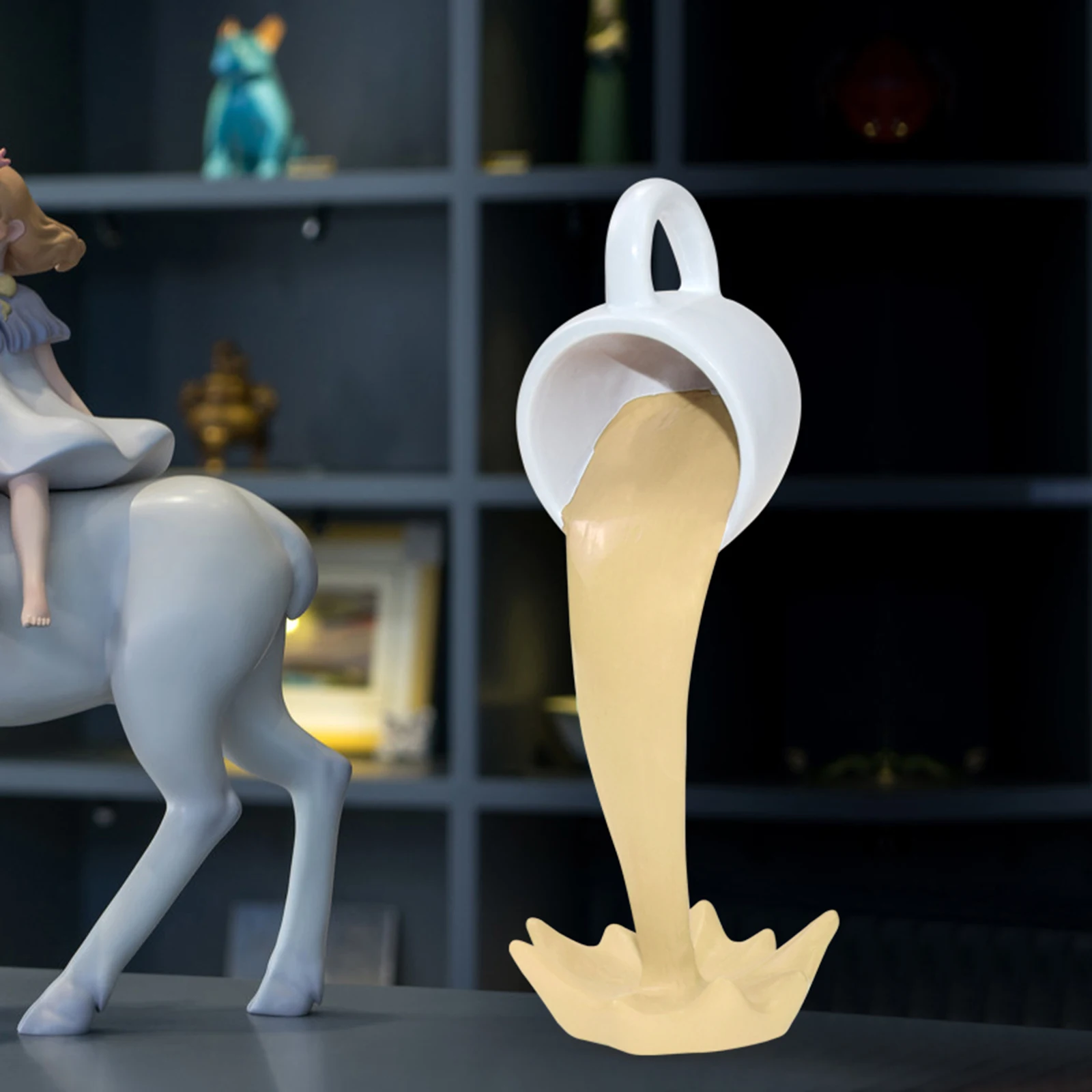 

Подвесная кофейная чашка, плавающая чашка, скульптура, Кружка для жидкого кофе, художественный декор, подарок, стоячая кружка, для дома, бара...