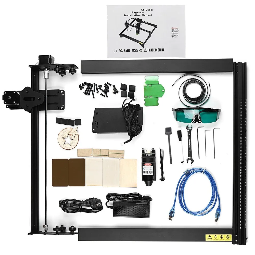 

A5 20W Desktop Laser Engraving Machine CNC Router Desktop DIY Laser Engraver Wood Cutter Carving Logo Printer Handicraft