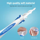 Инструмент для удаления ушного воска, Мягкая силиконовая спиральная очистка ушей, 16 сменных головок, спиральный очиститель