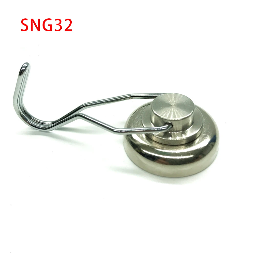 

1/5pcs Magnet Hook D32MM Flexible Rotatable Strong Neodymium Magnet Magnetic Hook with Vertical Imanes magnetic key holder