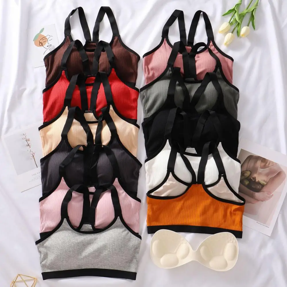 Топ женский спортивный бесшовный бесшовное нижнее белье для фитнеса пикантная