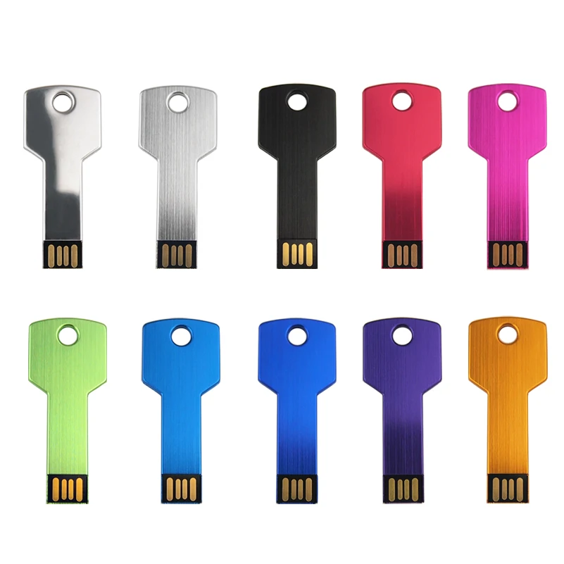 50 шт./лот Cle USB Stick Пользовательский логотип флэш накопитель металлический ключ