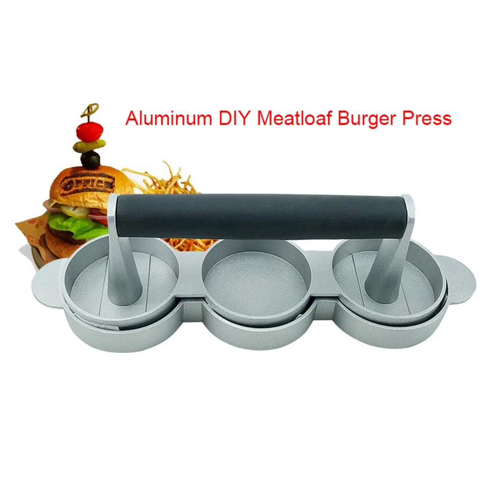 

Three Holes ABS Material Kitchen Hamburger Meat Press Patties Pressure Combination Meat Press Hamburger Making Tools