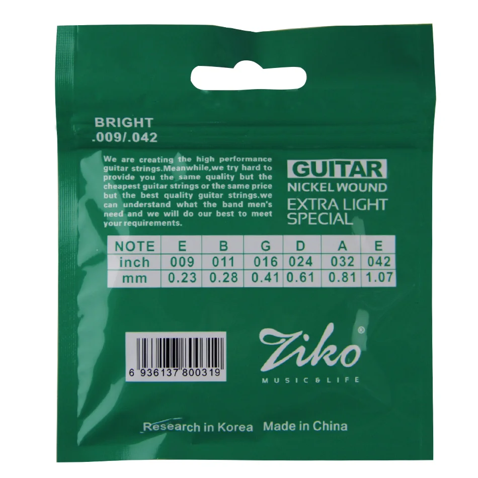 

Ziko Electric Guitar Strings Set Extar Light Soft Guitar Strings Electric 009 Strings For Guitar Parts