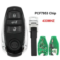cn001021 aftermarket 3 button smart card key for vw tounreg remote frequency 433mhz pcf7945 chip fccid number 7p6 959 754 al
