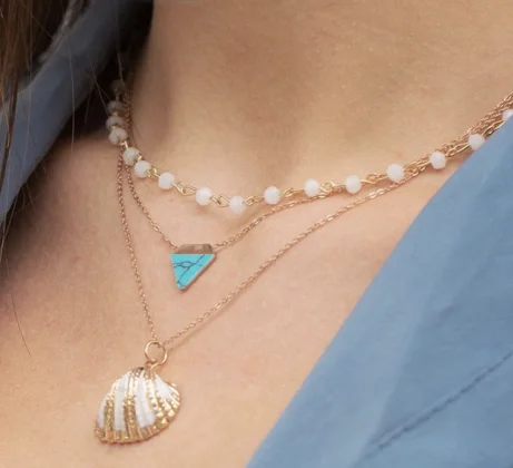 Цепочка Женская многослойная с подвеской чокер в богемном стиле Свадебная и