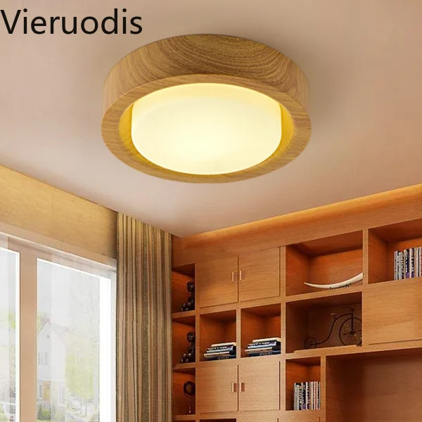 

Современный светодиодный потолочный светильник, потолочный светильник в скандинавском стиле с отделкой под дерево для гостиной, спальни, р...